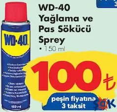 WD-40 YAĞLAMA VE PAS SÖKÜCÜ SPREY 150 ML